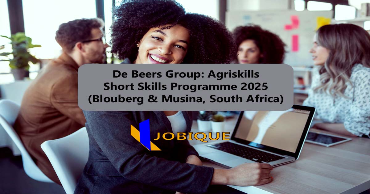 De Beers Group Agriskills Learnership and YES Programme online job application form for South African youth